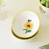 Estilo Primavera Ins Bol de Cerámica Bol de Arroz Creativo Relieve Bol Pequeño Bol para Fideos Bol para Sopa Bol Occidental para Ensalada Vajilla Amazon