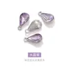 Pendientes de joyería de bricolaje con colgante de gota afilada de aleación de zinc con diamante de cristal y colgante de diamante, taladro de gota de vidrio colgante individual