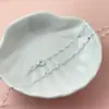 Collar Plateado de Diseño Único, Collar de Copo de Nieve con Labios, Cadena para Clavícula, Joyería de Plata de Lujo Ligero y de Alta Gama