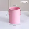 Porta Plumas Cilíndrico de Hierro Forjado Creativo con Asa y Doble Oreja, Maceta de Metal Color Caramelo, Contenedor de Plumas Estudiante DIY para Escritorio