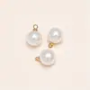 Colgante de perla de imitación ABS con un charm de perla circular, adecuado para manualidades DIY, ropa, bolsos y accesorios decorativos