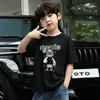 Camiseta de Verano para Niños de Manga Corta Estilo Nuevo Talla Mediana y Grande Estilo Verano para Niños Algodón Puro Fresca y Guapa Camiseta de Media Manga Top Suelto Camiseta