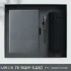 Conjunto de caixa de presente de notebook transfronteiriço com logotipo personalizado, caderno de sarja em couro macio para escritório, caderno de presente