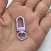 Fivela de Camarão em Liga de Zinco com Pintura Colorida Assada Fivela Pequena de Porta de 3 Pontos Fivela para Pendurar Bonecas Acessórios para Joias DIY Chaveiros Em Estoque