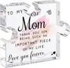 El Mejor Regalo Transfronterizo para Mamá: Placa Acrílica con Forma de Rompecabezas para el Cumpleaños de Mamá, Decoración de Escritorio