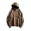 Sudadera con capucha en los hombros, cuello redondo, talla grande, estilo Hong Kong, versión suelta y ancha, sudadera