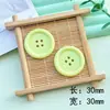 Macarrón Estilo Japonés Color Sólido Botones Redondos Acrílico DIY Funda para Teléfono Móvil Agujero Material de Botón para Zapato Venta al por Mayor