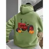 Sudadera con Capucha de Exportación Transfronteriza Estampado de Tractor Calabaza Moderna Amazon Wish Exportación Una Pieza Al Por Mayor