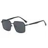 Nuevas Gafas de Sol Polarizadas Metálicas Cuadradas para Hombres, para Conductores, Protección Solar, Anti-UV, Gafas de Pesca para Hombres