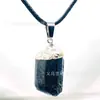 Ventas Directas de Fábrica Tendencia Europea y Americana Personalizado Piedra Natural Retro Dorado Piedra Cruda Turmalina Colgante Artículo Popular de Moda