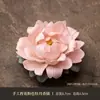 Soporte de Incienso Cerámico Creativo Pintado a Mano de Flor de Peonía para Decoración del Hogar, Sala de Estar, Decoración de Sala de Té, Artesanías, Quemador de Incienso, Aromaterapia