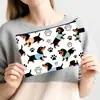 Estampado de Perro Bolsa de Artículos de Tocador de Gran Capacidad para Viaje Bolsa Cuadrada Multifuncional Cable de Datos Batería Externa Bolsa de Almacenamiento para Exteriores Cartera