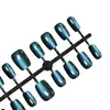 Vidro Céu Estrelado Azul Olho de Gato Textura de Alta Qualidade Elegante Estilo Menina Estilo Irmã Real Unhas Manicure Estilo Curto 30-t Unhas Usáveis
