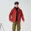 Chaqueta con capucha tres en uno para mujer para otoño e invierno con forro polar, traje de dos piezas para hombre para montañismo al aire libre a prueba de tres elementos para parejas