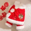 Roupas de Ano Novo para Animais de Estimação para Cães e Gatos Pequenos, Roupa Tang de Ano Novo Chinês de Quatro Pernas Quente e Espessa, Roupas de Cachorro Estilo Hippie