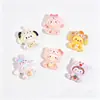 Perro y gatito Sanrio brillantes de dibujos animados, pegamento de crema, accesorios de resina DIY, colgante para bolso, adornos de animales pequeños DIY