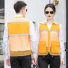 Chaleco de Malla Transpirable de Verano Ropa de Trabajo Protección Laboral Conductor Designado Trabajador de la Construcción Tiras Reflectantes Impresión Personalizada Logo Espalda