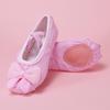 2025 Novos Sapatos de Dança Infantil Estilo Coreano, Sapatos de Dança Infantil, Sapatos de Ballet de Prática de Sola Macia Femininos, Pata de Gato 8006