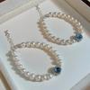 Pulsera Mercury Ji de Plata de Ley S925 con Perla Shijia de Aguamarina Lujo Accesible Francés Diseño de Nicho Joyería para Mujer Sentido de Alta Gama