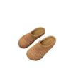 Sapatos Femininos Artesanais de Nicho Verão 2025 Alta Qualidade Meia-Tira Tecidos Vazados Respiráveis Bico Fechado Chinelos Sapatos Femininos da Moda Estilo Birkenstock