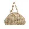 Bolso Tejido de Paja Bolso de Concha de Nicho para Mujer Verano 2025 Nuevo Bolso Cruzado Tejido de Moda Bolso de Playa Trendy para Vacaciones en la Costa
