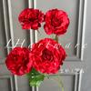 Flores Artificiales de 4 Cabezas, Flores de Seda de Loto, Flores Falsas para Bodas, Arreglos Florales para Paredes de Fondo Floral de Salón de Bodas, Venta al por Mayor Transfronteriza