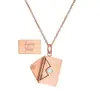 Collar de Cadena para Pareja de Acero Inoxidable Estilo Celebridad de Internet Collar de Sobre Abrible para Mujer Regalo de San Valentín que no se decolora