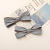 Moda Coreana Fresco Azul Claro Lazo Asimétrico DIY Accesorios para el Cabello Hechos a Mano Broche Zapatos Calcetines Bolsas Accesorios