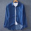 Comercio Exterior Transfronterizo M-8XL Camisa de Mezclilla de Manga Larga 100% Algodón para Hombre Camisa de Mezclilla Casual Talla Grande Ropa de Primavera