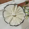 Goma para el pelo plisada de lunares estilo coreano, elegante goma para el pelo de celebridad de internet, cuerda para el pelo, banda elástica para moño, accesorio para el pelo