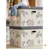 Caja de Almacenamiento de Ropa para el Hogar, Ropa de Temporada, Apilable, Plegable, Caja Organizadora, Armario de Dormitorio, Colchas, con Tapa, Almacenamiento