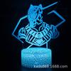 Exclusivo transfronterizo para Marvel serie Panther control remoto táctil a color lámpara de mesa 3D USB lámpara de regalo creativa luz nocturna LED