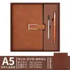 Conjunto de Caixa de Presente com Logotipo Personalizado para Caderno Caderno de Alta Qualidade com Fivela em Forma de U A5 Livro de Registro para Reuniões de Trabalho