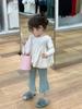 Versão coreana de roupas infantis 2025 nova moda conjunto de outono para meninas camisa de boneca infantil leggings conjunto de duas peças moda