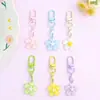 Chaveiro Transparente Sakura Fresca Colorido Pingente Fofo Corrente para Celular Bolsa Boneca Pequeno Ornamento Ponto Venda Atacado