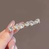 Pinza para el Cabello Exquisita de Lujo Ligero con Forma de Corazón y Lazo de Pedrería, Pinza para Flequillo, Pinza Lateral con Acabado de Alta Gama, Pinza de Pato para el Flequillo