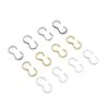 Platino Chapado en Oro Real de 18 Quilates Color Plata Grueso Conserva el Color Hebilla Abierta en Forma de 3 Hebilla de Conexión Colgante Colgante Accesorios para Joyería DIY