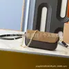 Novo Modelo de Bolsa Transfronteiriça: Bolsa Feminina com Monograma de Hera, Bolsa de Celular com Corrente em Couro Genuíno, Bolsa de Mahjong, Bolsa de Ombro Transversal