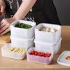 Recipiente para Cebolinha Verde de Cozinha, Caixa de Armazenamento de Cebola, Gengibre e Alho, Caixa para Preparo de Vegetais de Grau Alimentício Congelado, Caixa Selada Especial para Geladeira com Drenagem