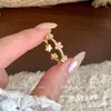 Anel de Design Nicho Estilo Coreano com um Toque Versátil e Único de Alto Padrão, Anel Minimalista de Dedo Indicador Aberto