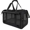Bolsa de Transporte para Gatos para Uso ao Ar Livre, Bolsa Portátil para Pets, Respirável, Grande Capacidade, Design com Rolo, Bolsa Tote Anti-Estresse para Gatos, Adequada para Viagem