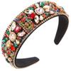 Diadema de lujo con diamantes de imitación barrocos de estilo europeo y americano, nueva moda transfronteriza, diadema de ala ancha para prensar el cabello, tocado de bola de alta gama, accesorios para el cabello