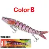 Isca de 13,5cm, isca dura de plástico, 18,8g, isca multi-segmentada em formato de peixe, isca realista, isca artificial, conjunto de iscas de pesca, arremesso de longa distância