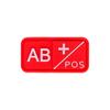 Parche de Goma con Insignia de Tipo de Sangre 3D de PVC A B O AB POS Pegatina de Moral Insignia con Gancho de Velcro en stock