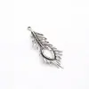 Venta Caliente Transfronteriza DIY Aleación Joyería Accesorios Tibet Plata Pluma Mixto Colgante Pulsera Llavero Colgante Decorativo
