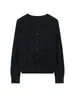 Cardigan de punto fino de lana de 60 hilos con cuello redondo para mujer, primavera y otoño, nuevo, versátil, holgado, chal exterior estilo francés, top de punto
