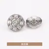 Botones de Abrigo Estilo Tweed Diamante Cruzado Ropa Cortavientos Prendas Exteriores Suéter Tejido Botones Metálicos