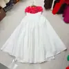 Vestido de Nanyou Estilo Europeo y Americano Lujo Ligero Floral Tridimensional Hombros Descubiertos sin Tirantes con Corsé de Ballenas y Lazo
