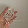 Adequado para brisa do mar ~ Brincos de franja de flor de cristal de alta qualidade feitos à mão Super temperamento de fada Estilo de férias francês