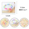 Pulseras Lindas para Niños con Cuentas Acrílicas de Colores, Perlas de Plástico, Cuentas de Colores, Pulseras con Colgantes de Dibujos Animados para Niñas